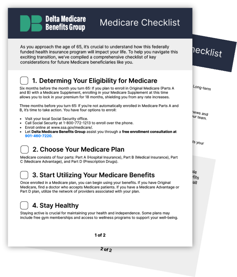 Medicare Checklist Delta Medicare Benefits Group